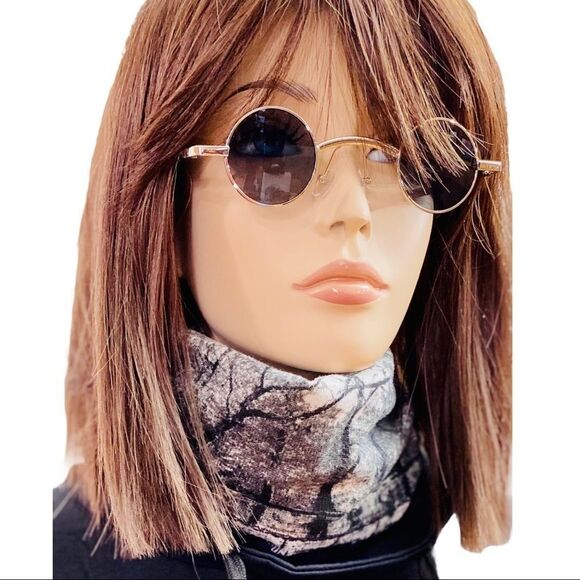 Multicolor Headband, Cowl, Face Cover 3 in 1, Brown Knit Beanies Hat NEW - Picture 3 of 5